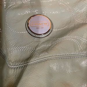 Beautiful green coach bag , non smoking home